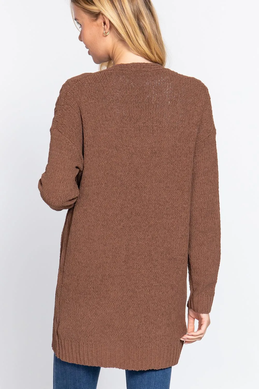 CHENILLE SWEATER CARDIGAN