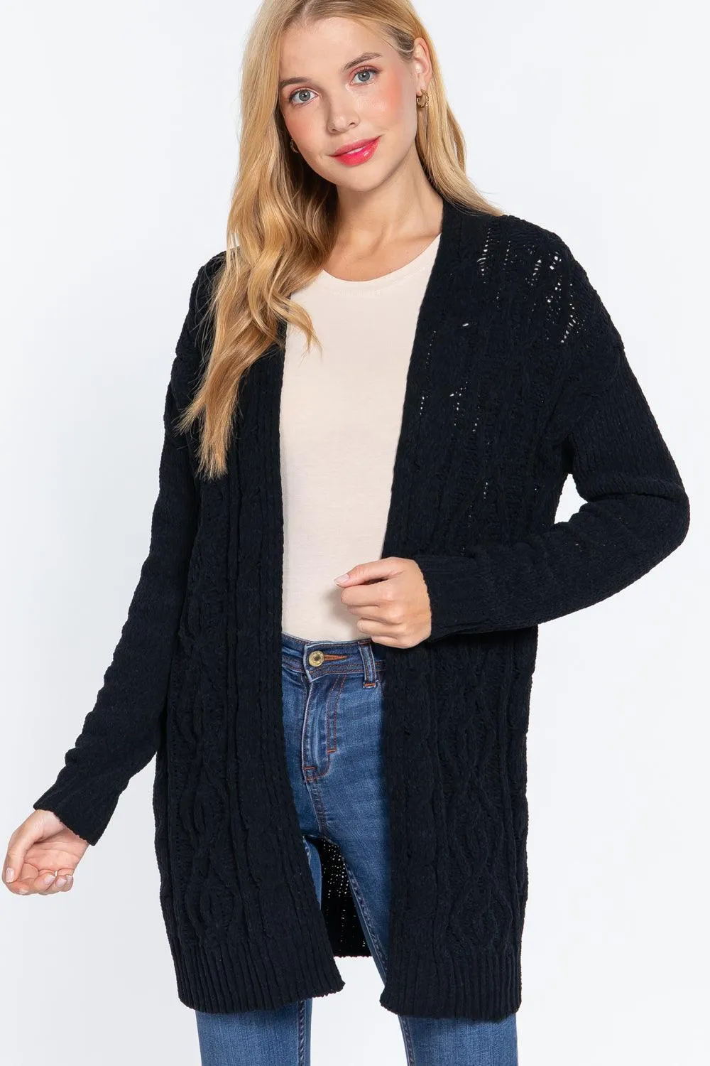 CHENILLE SWEATER CARDIGAN