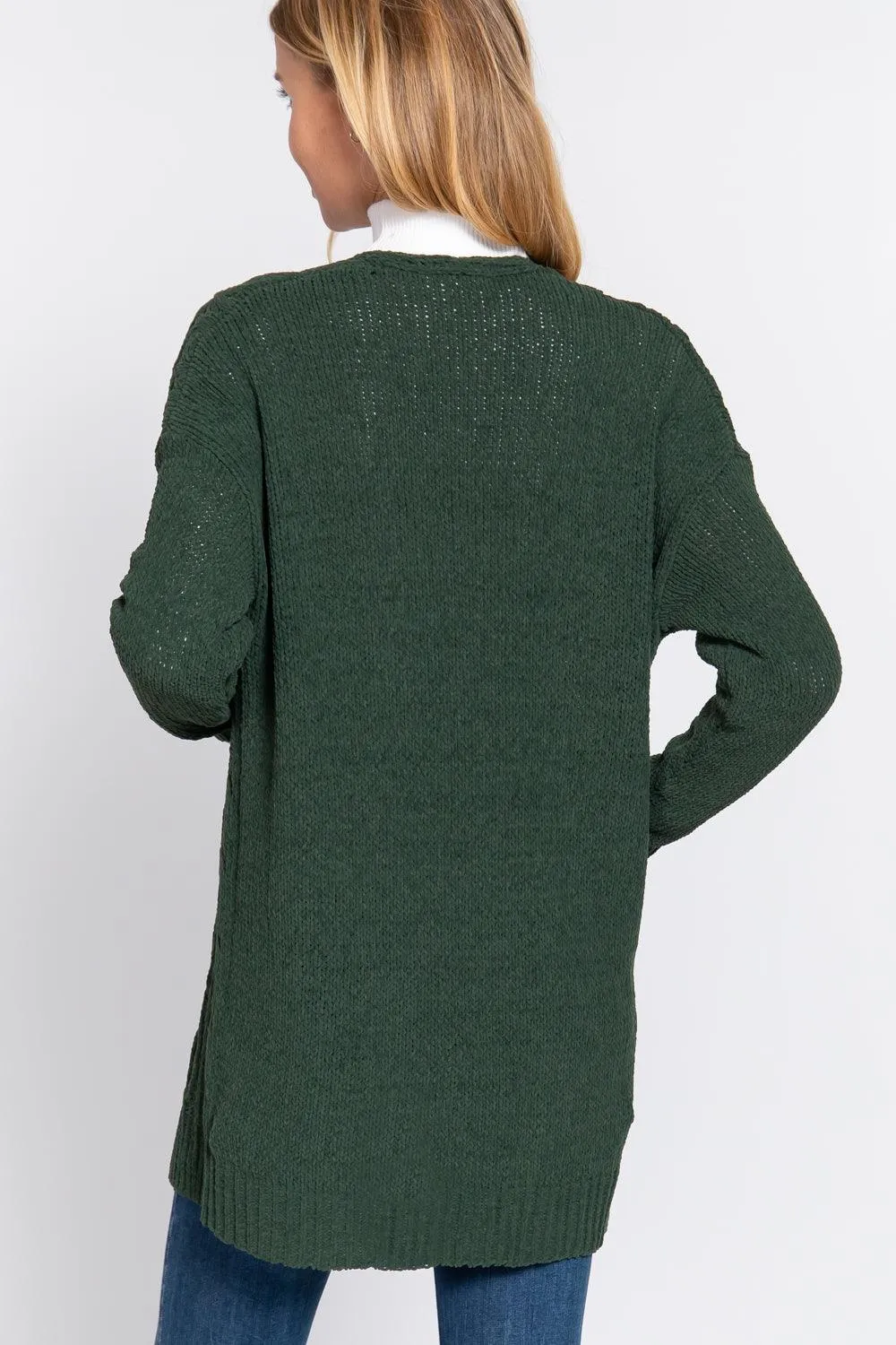CHENILLE SWEATER CARDIGAN