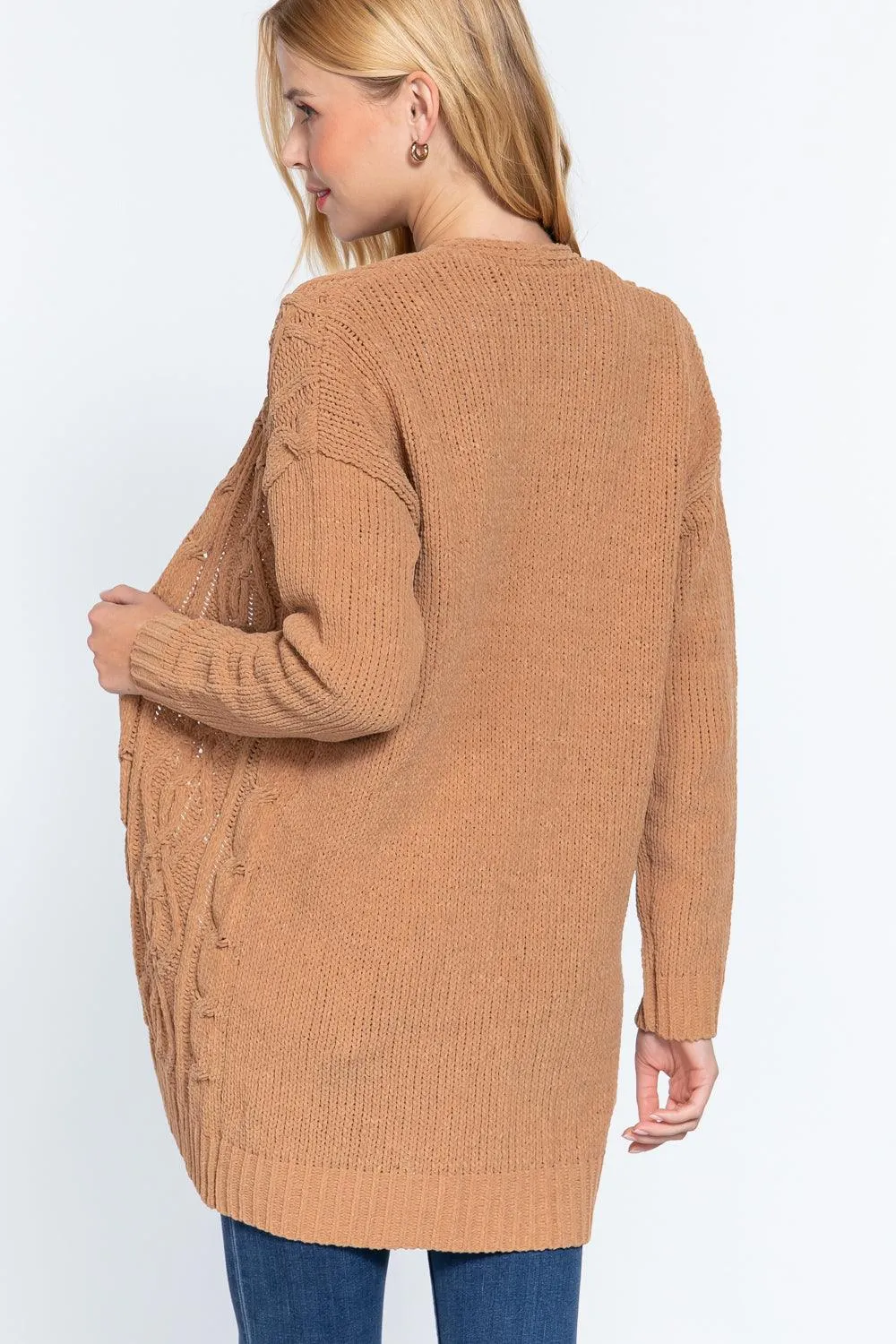 CHENILLE SWEATER CARDIGAN