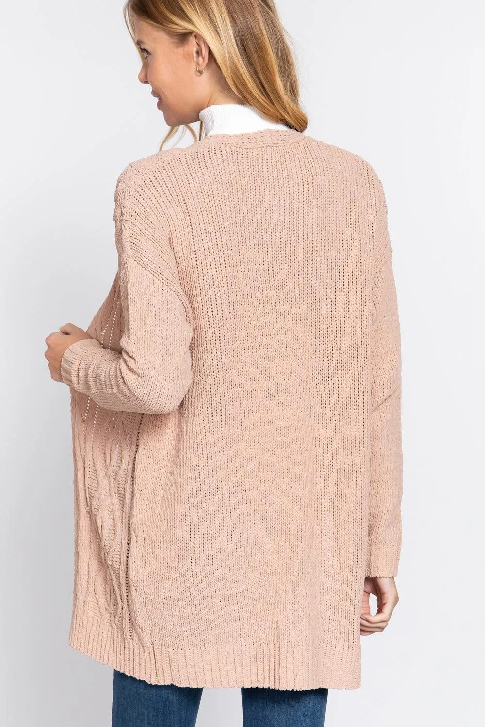 CHENILLE SWEATER CARDIGAN