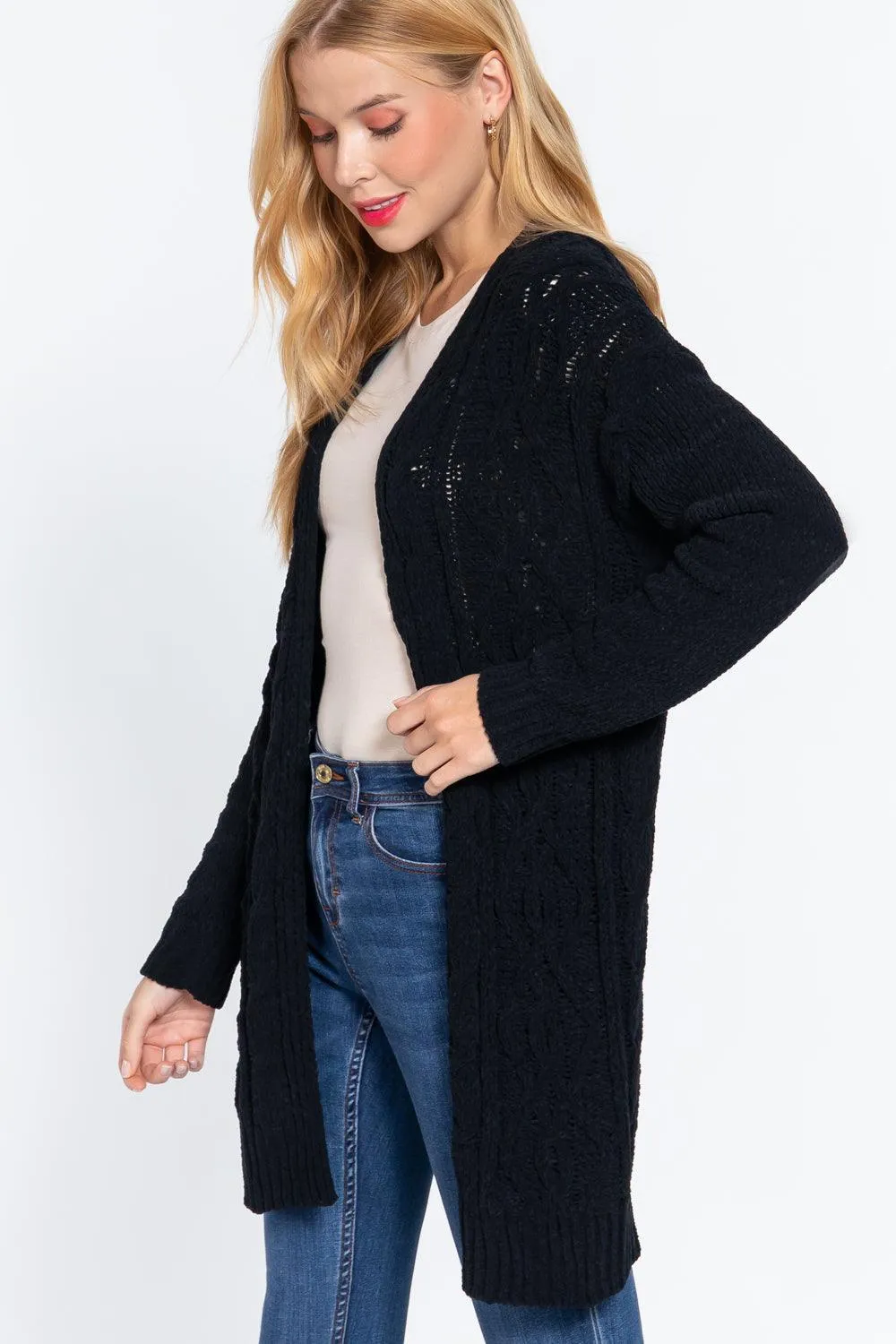 CHENILLE SWEATER CARDIGAN