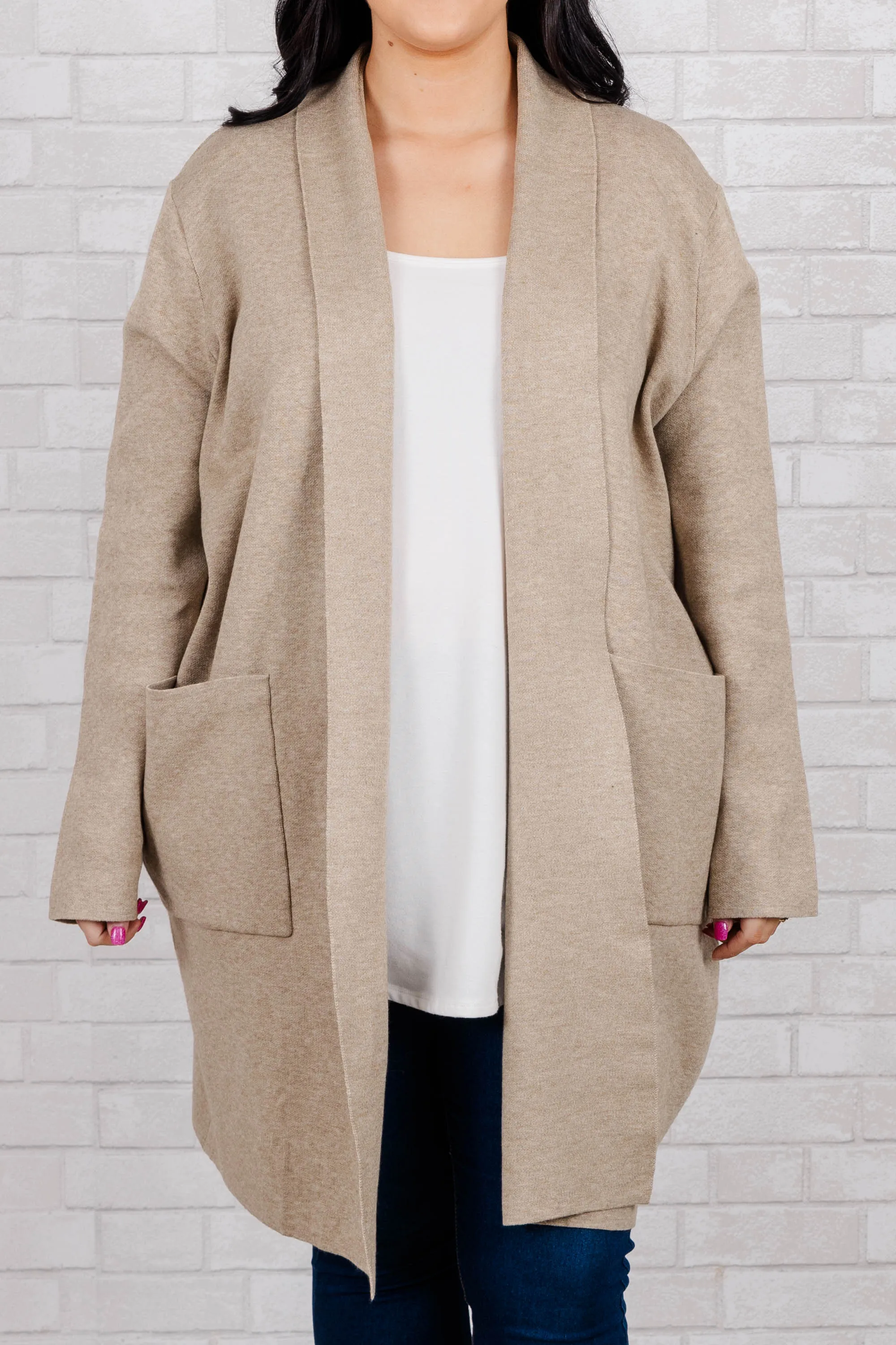 Come Talk To Me Cardigan, Oatmeal