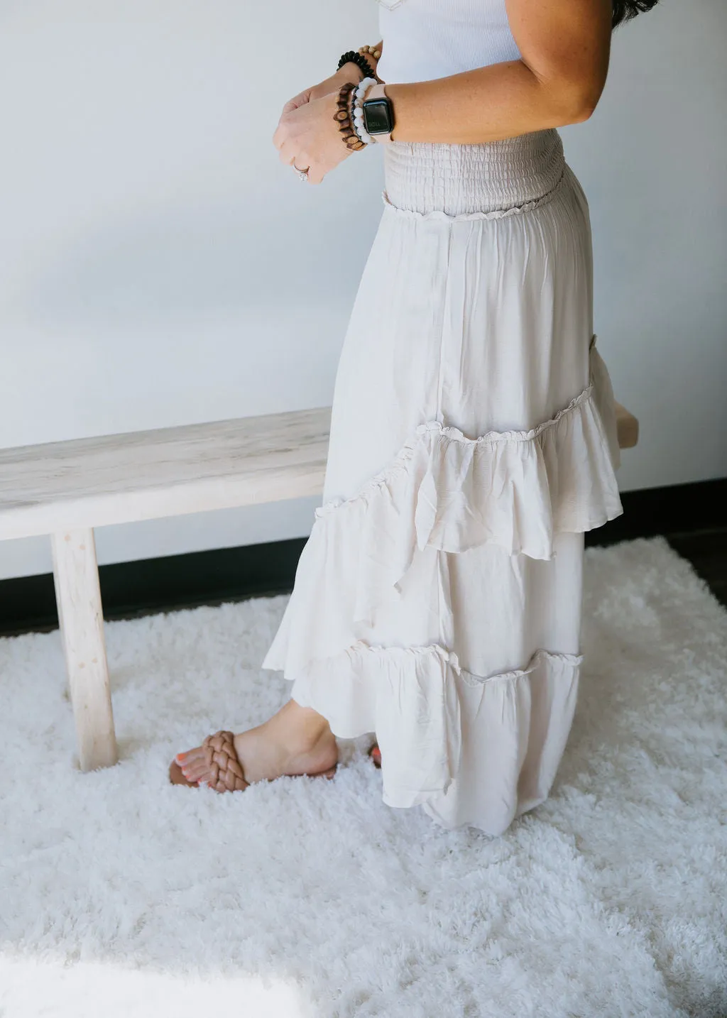 Demri Ruffle Maxi Skirt FINAL SALE