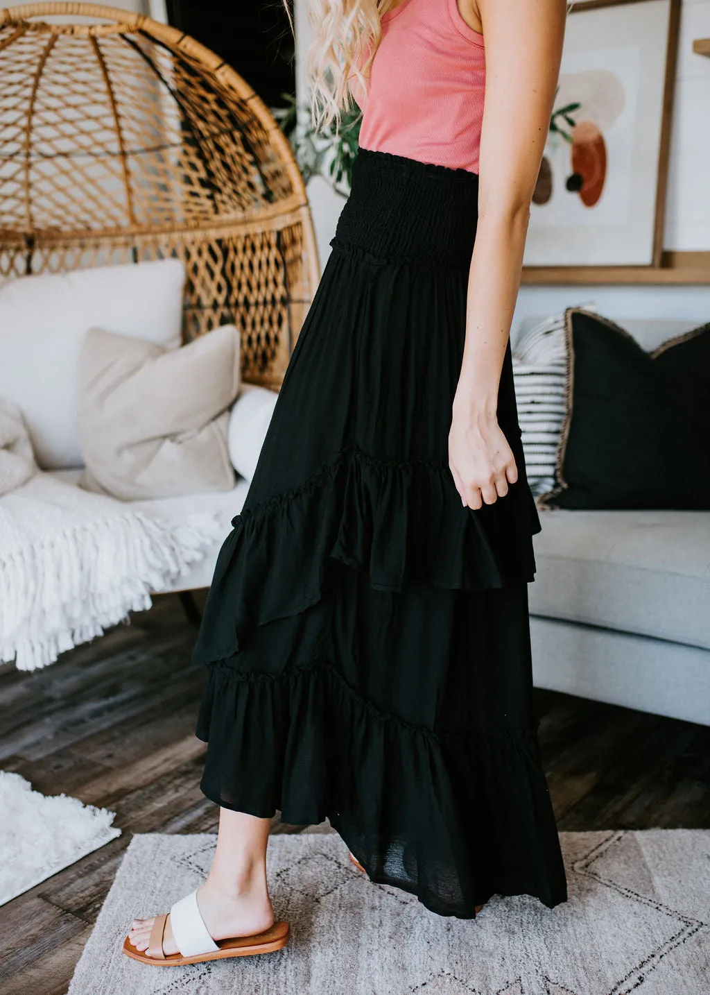 Demri Ruffle Maxi Skirt FINAL SALE