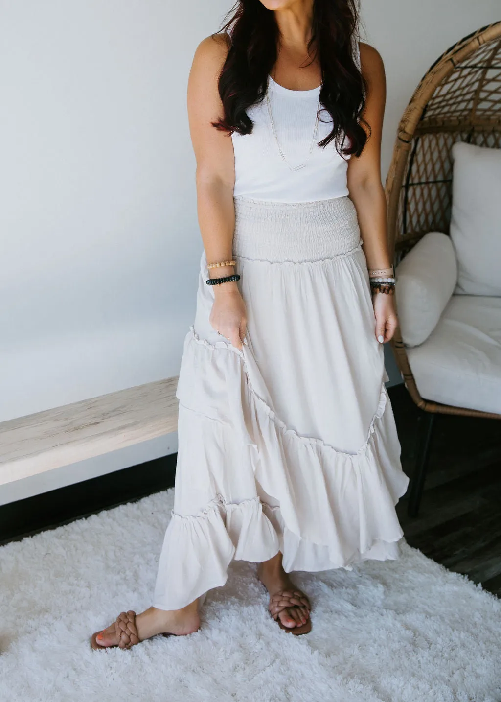 Demri Ruffle Maxi Skirt FINAL SALE
