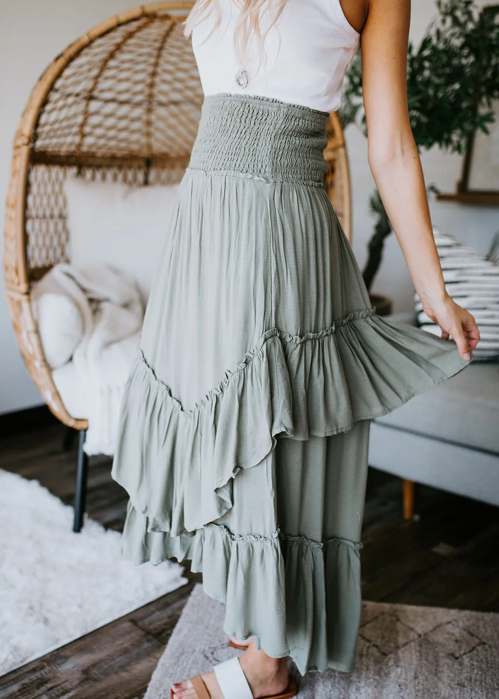 Demri Ruffle Maxi Skirt FINAL SALE