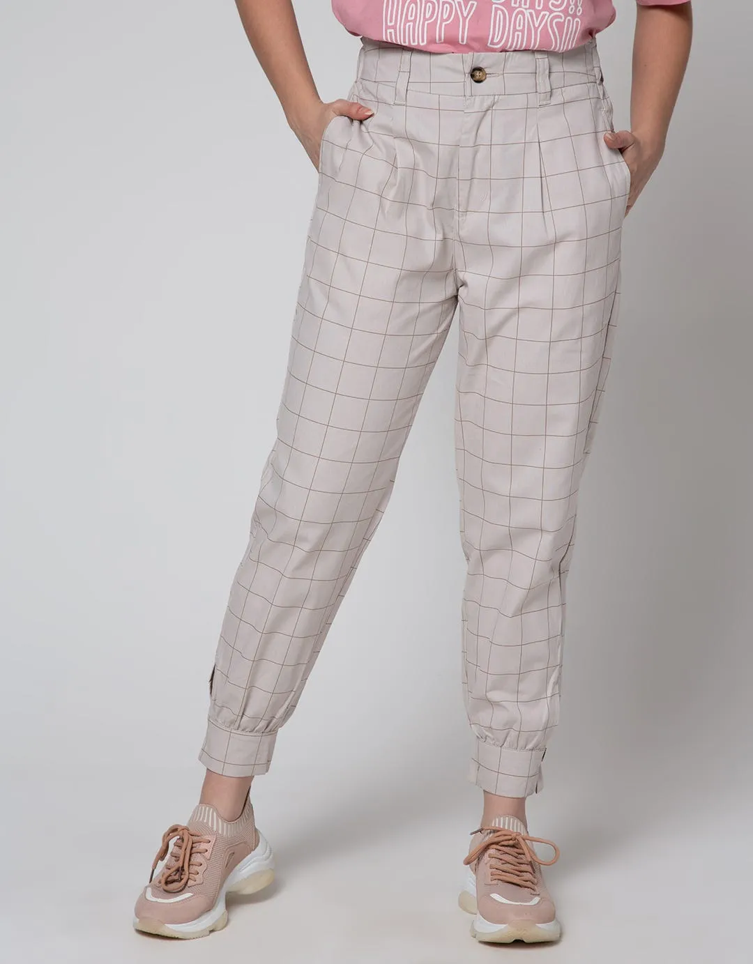 Details Checkers All Celana Panjang Wanita