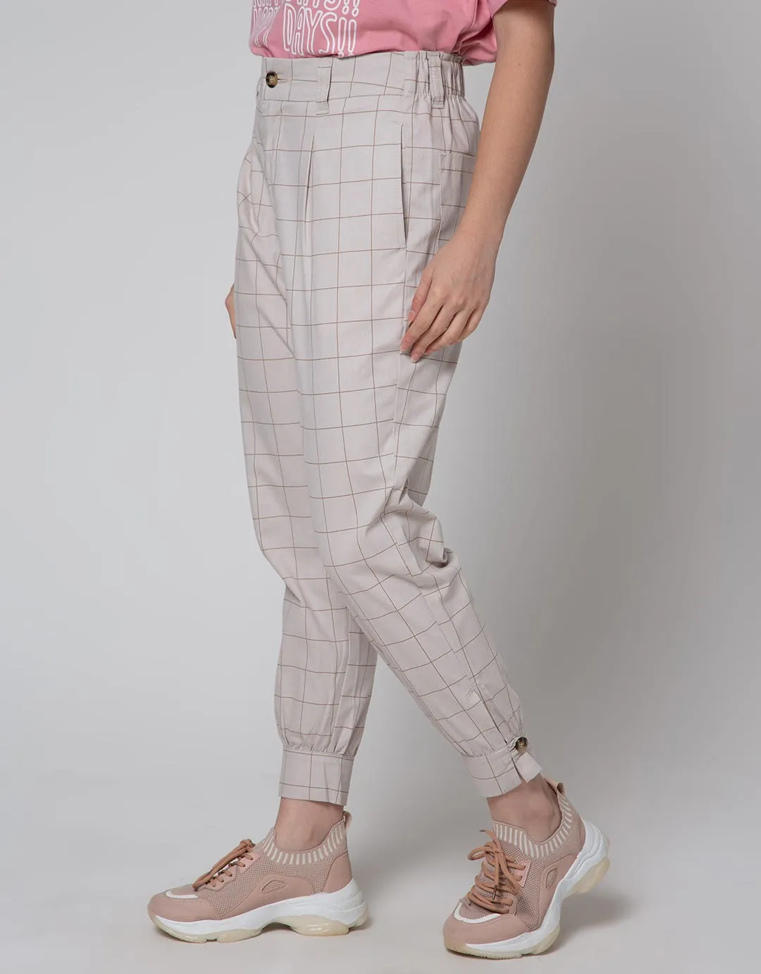 Details Checkers All Celana Panjang Wanita