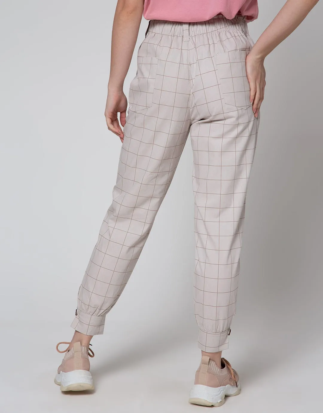 Details Checkers All Celana Panjang Wanita