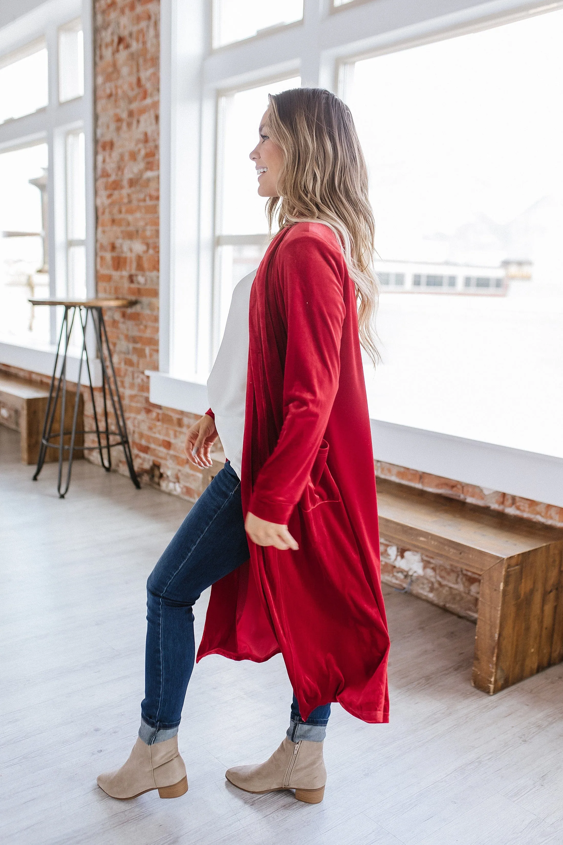 Eve Velvet Long Cardigan | S-2XL | PRE ORDER