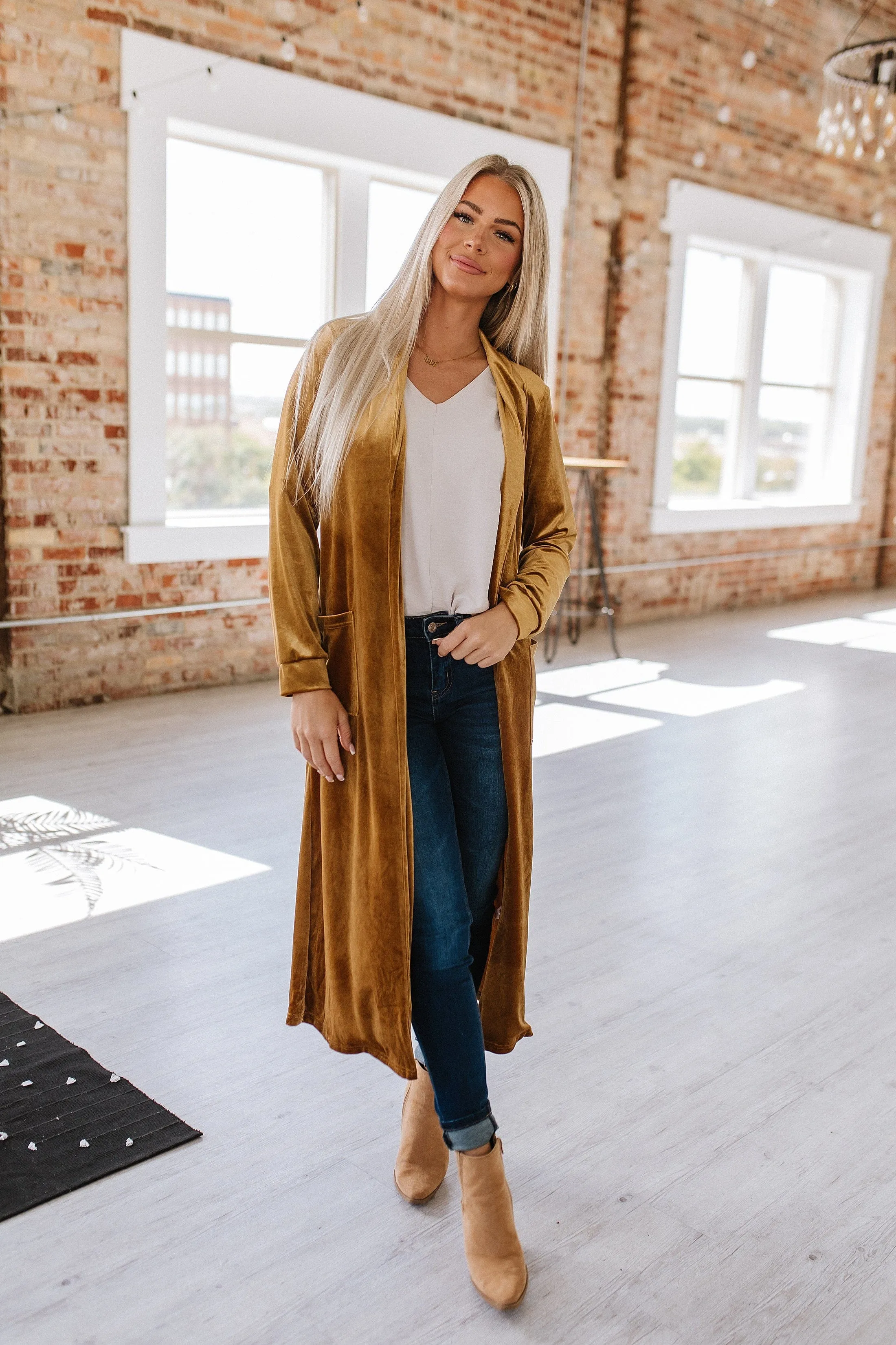 Eve Velvet Long Cardigan | S-2XL | PRE ORDER