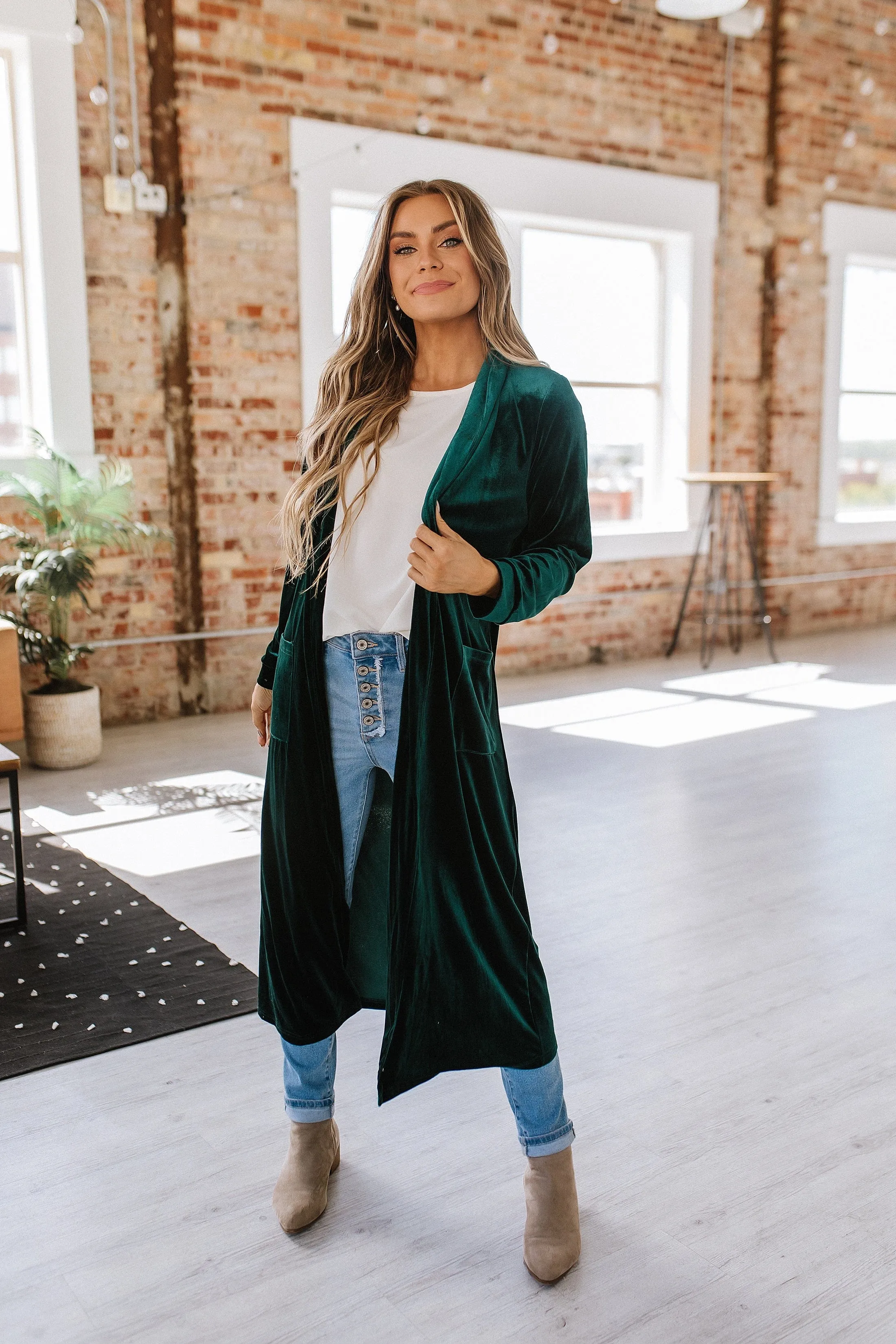 Eve Velvet Long Cardigan | S-2XL | PRE ORDER