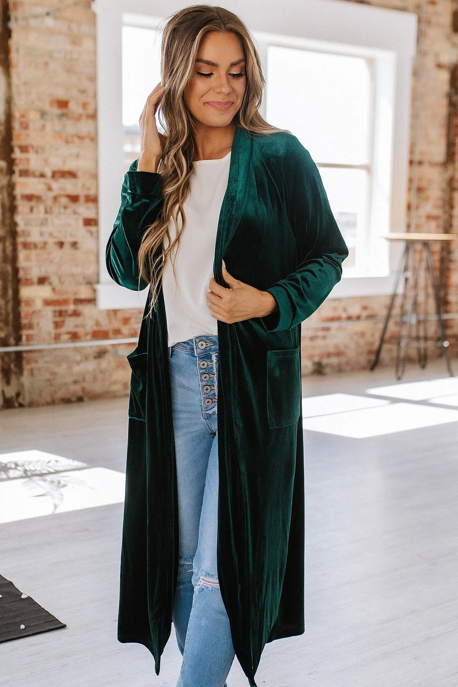 Eve Velvet Long Cardigan | S-2XL | PRE ORDER