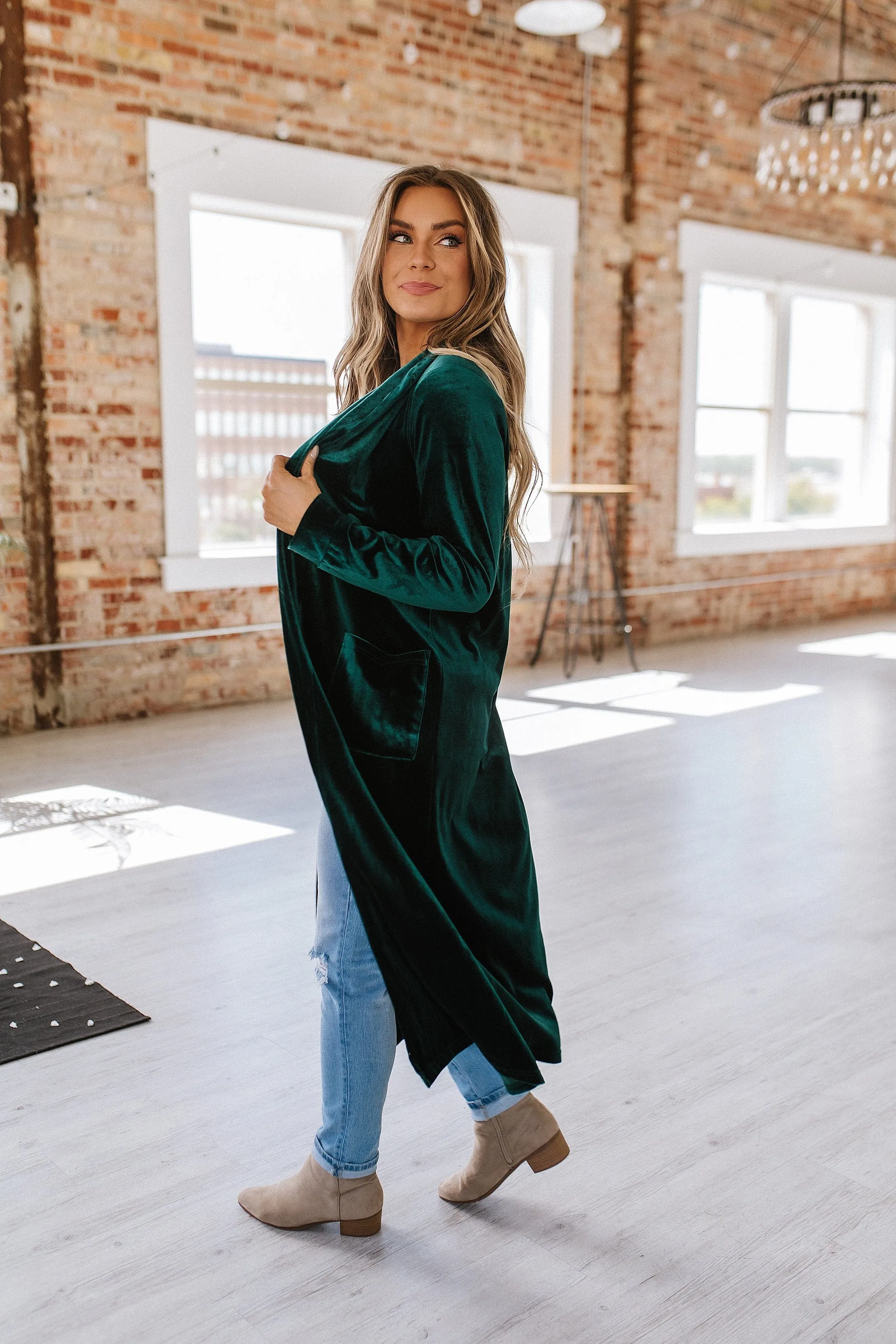 Eve Velvet Long Cardigan | S-2XL | PRE ORDER