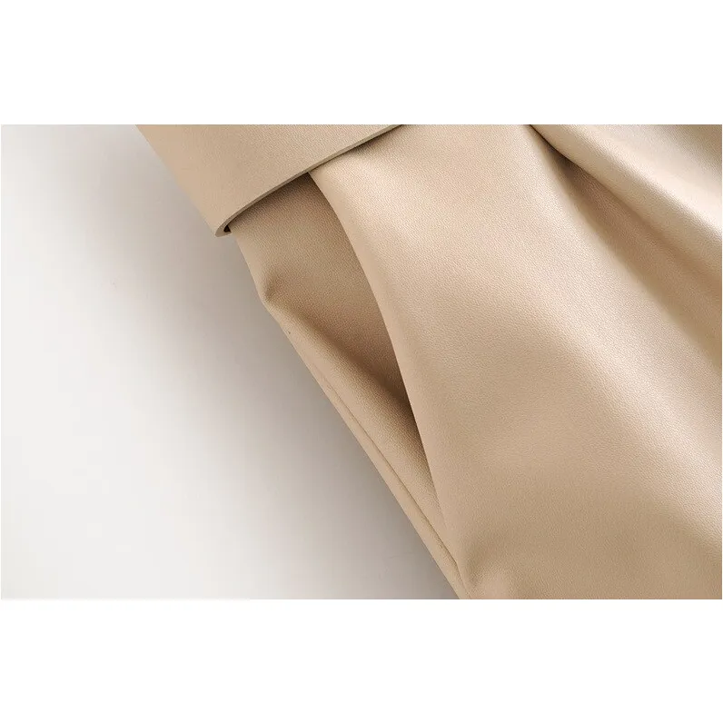 FAUX LEATHER HIGH WAIST