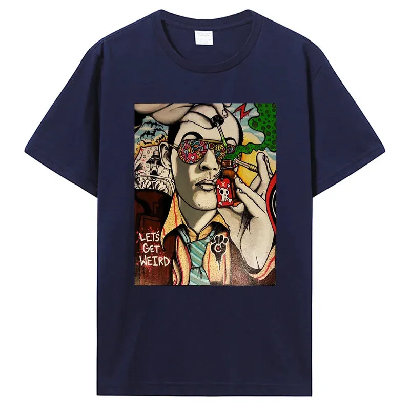 Fear and Loathing Graphic T-Shirt – Psychedelic Las Vegas Inspired Cotton Tee for Daily XTC, DMT, and GBL Adventures