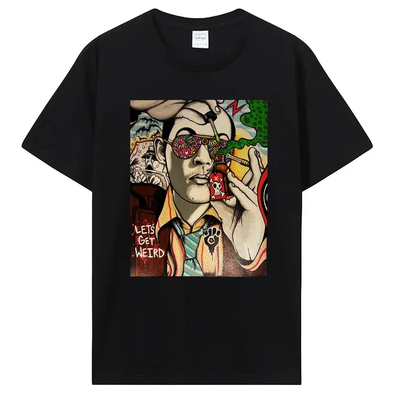 Fear and Loathing Graphic T-Shirt – Psychedelic Las Vegas Inspired Cotton Tee for Daily XTC, DMT, and GBL Adventures
