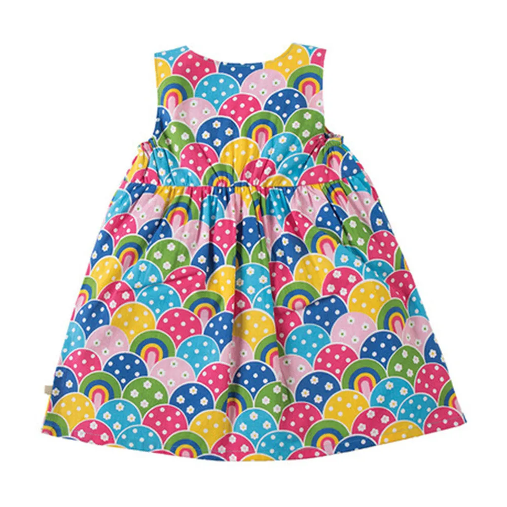Floral Rainbow Dress, Size 18M-6Yrs