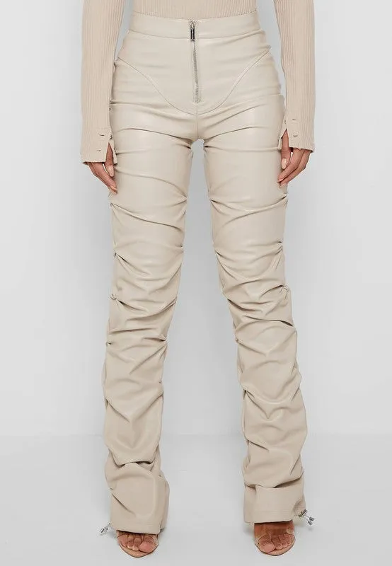 Focus On Me Sexy PU Leather Pants Set