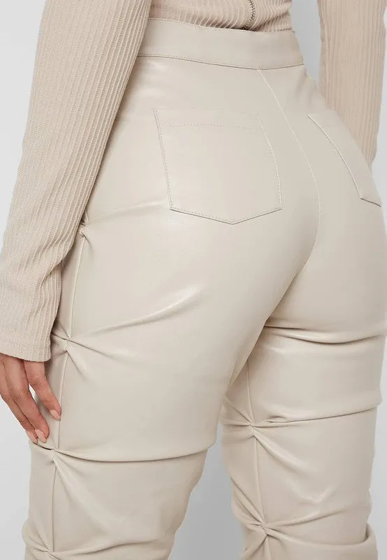 Focus On Me Sexy PU Leather Pants Set