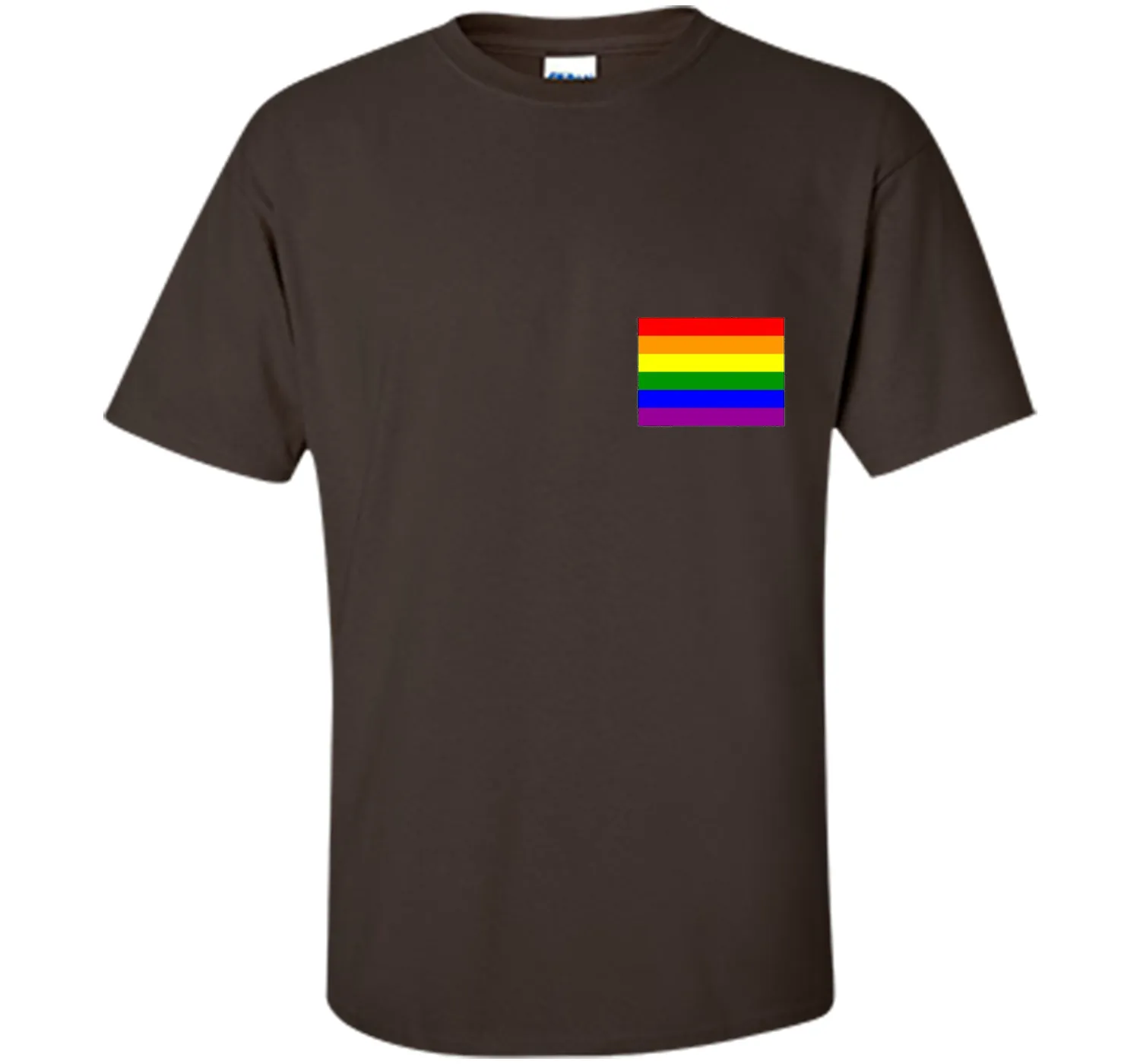 Gay Pride Flag Pocket Tee T-Shirt