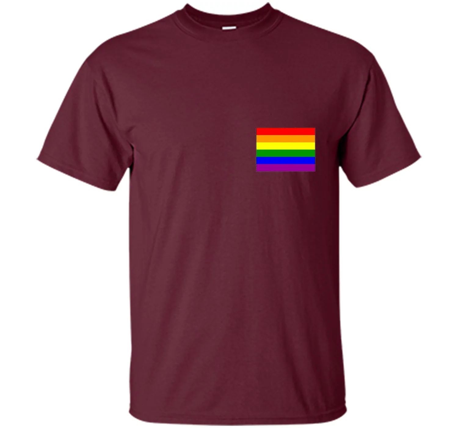 Gay Pride Flag Pocket Tee T-Shirt