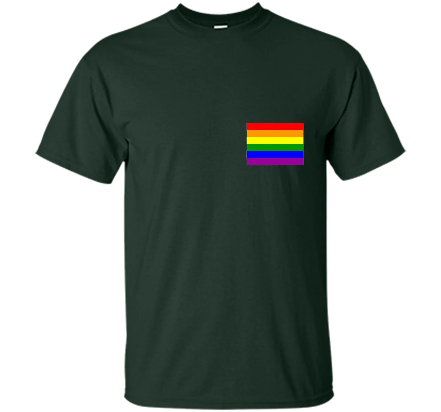 Gay Pride Flag Pocket Tee T-Shirt