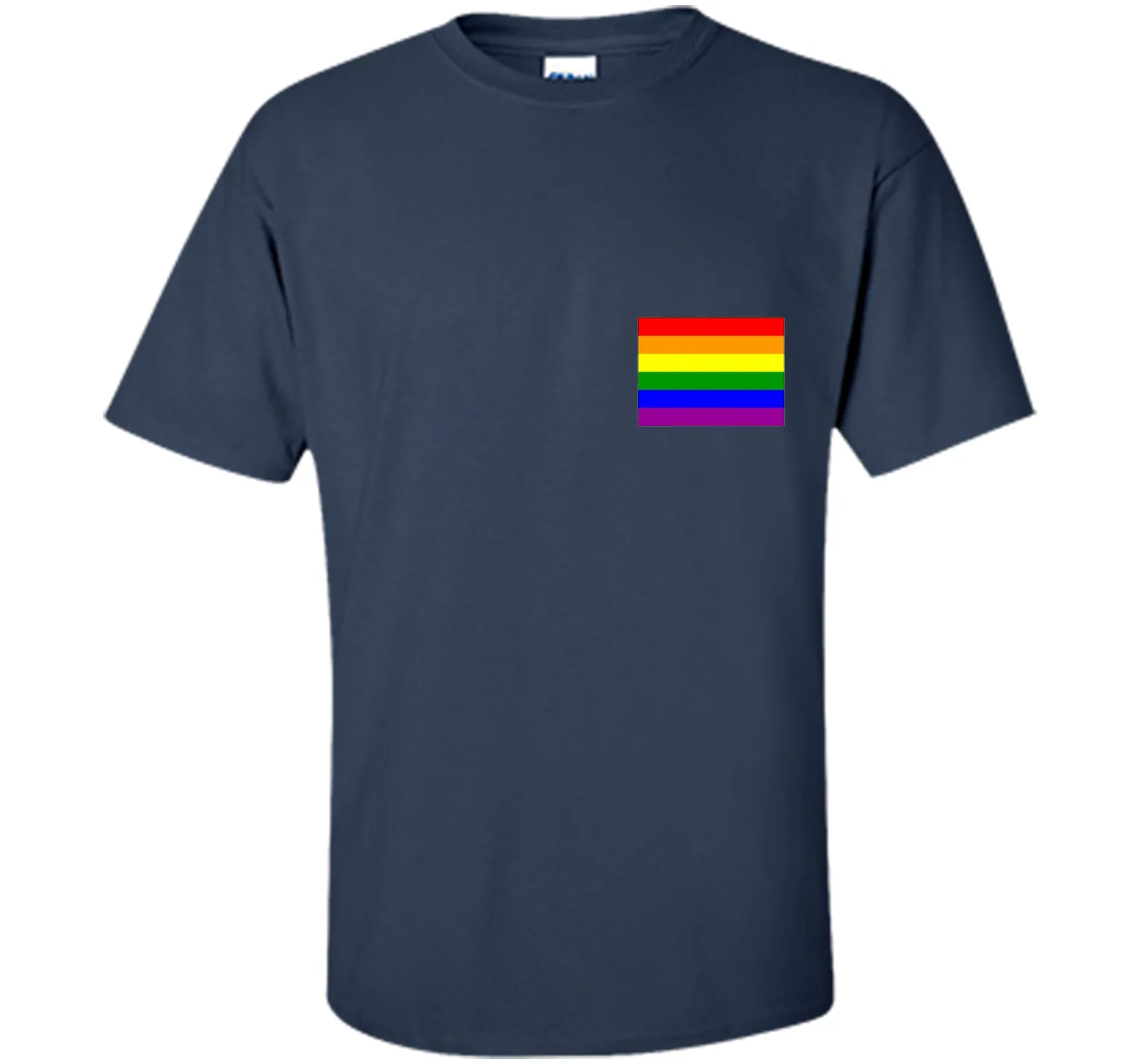Gay Pride Flag Pocket Tee T-Shirt