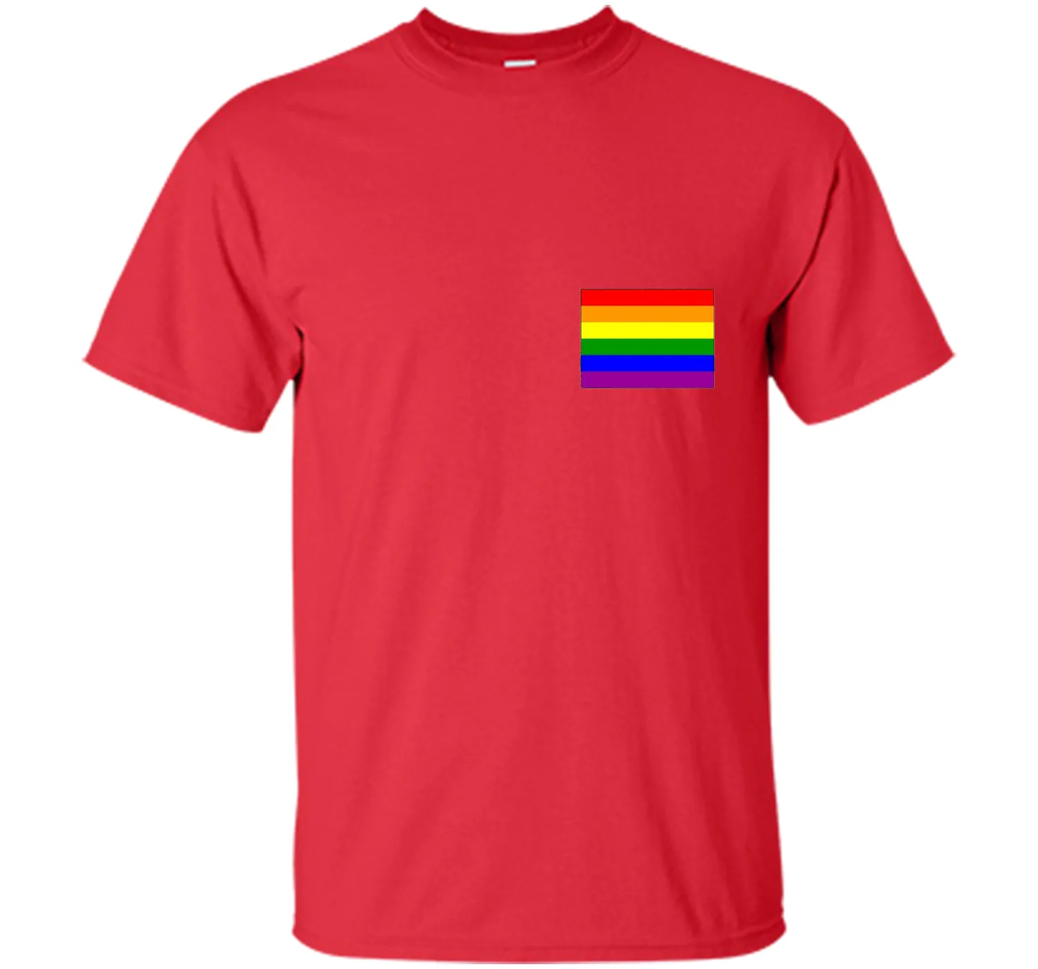 Gay Pride Flag Pocket Tee T-Shirt