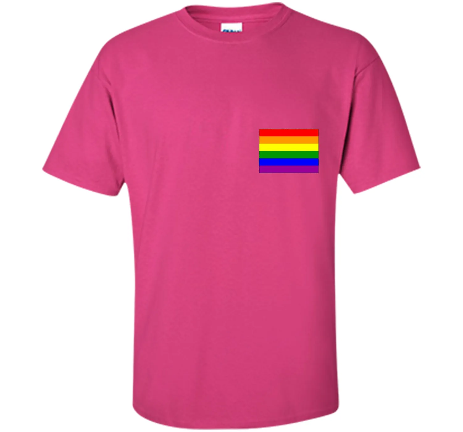 Gay Pride Flag Pocket Tee T-Shirt