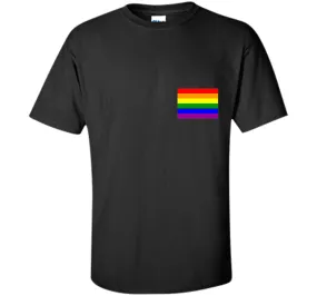 Gay Pride Flag Pocket Tee T-Shirt