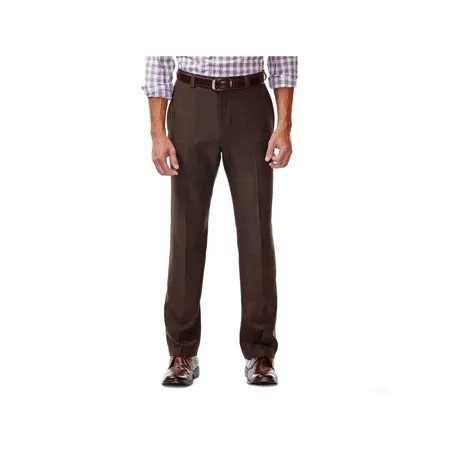 Haggar Mens Classic fit Dress Pants 36 / 31 Chocolate Brown