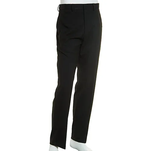 Haggar Mens Classic fit Dress Pants 36 / 32 Black Solid Stretch
