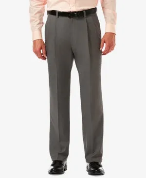 Haggar Mens Classic fit Dress Pants 40 / 32 Grey Solid