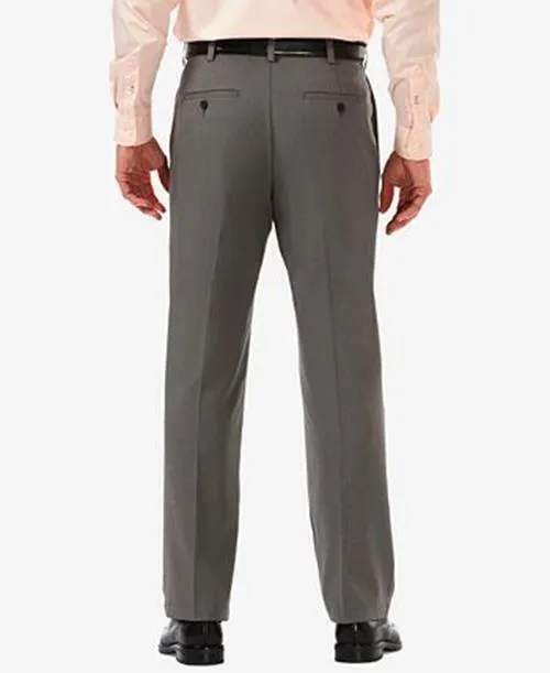 Haggar Mens Classic fit Dress Pants 40 / 32 Grey Solid