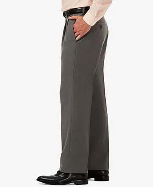 Haggar Mens Classic fit Dress Pants 40 / 32 Grey Solid