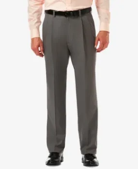 Haggar Mens Classic fit Dress Pants 40 / 32 Grey Solid