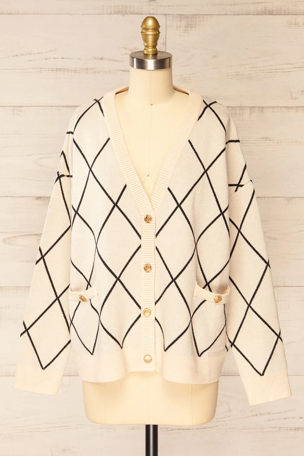 Helmsdale | Diamond Pattern Cardigan