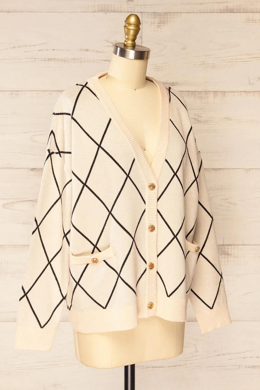 Helmsdale | Diamond Pattern Cardigan