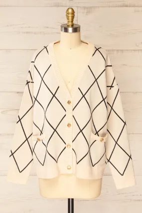 Helmsdale | Diamond Pattern Cardigan