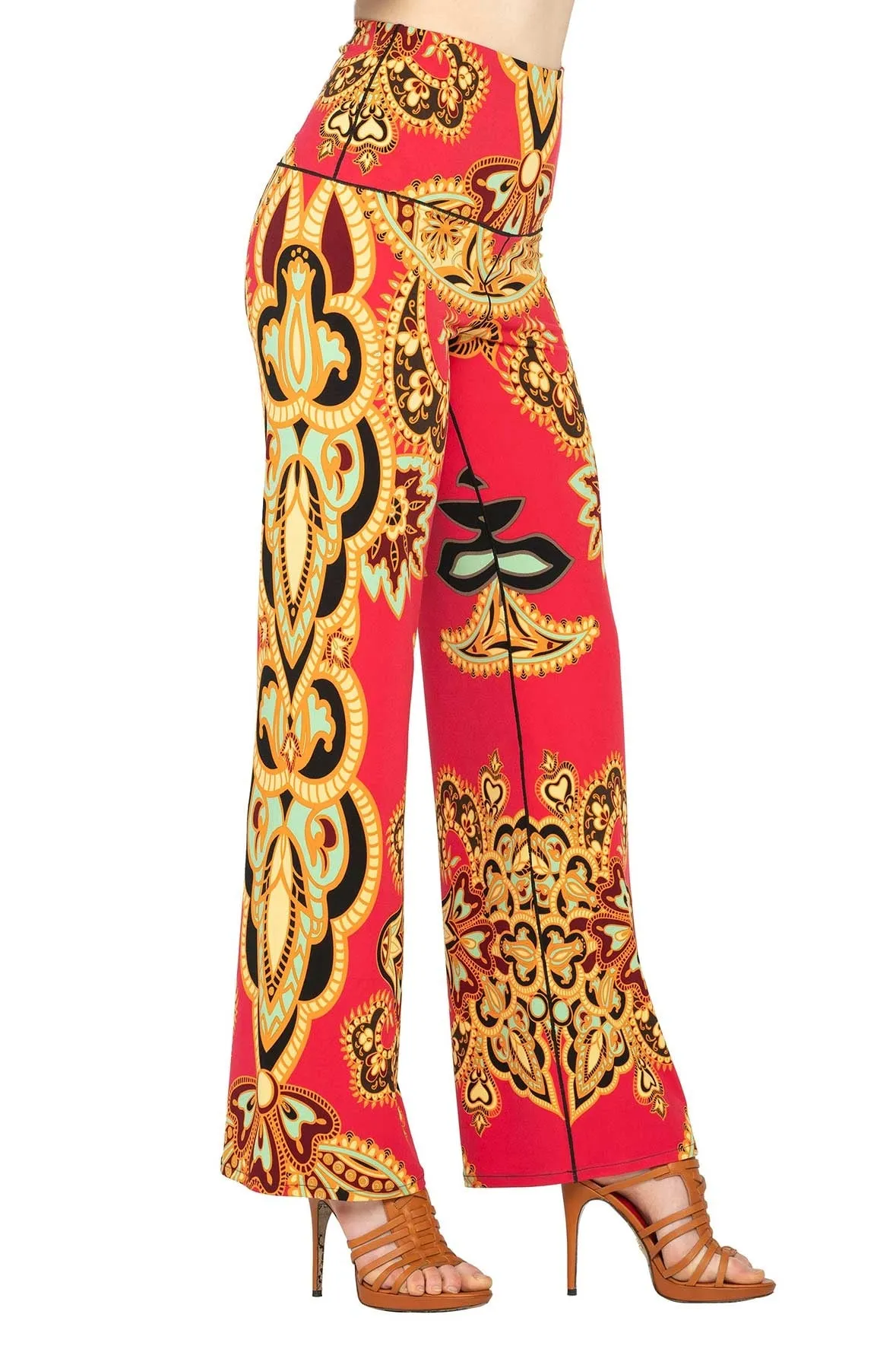 High Elastic Waist Straight Pants