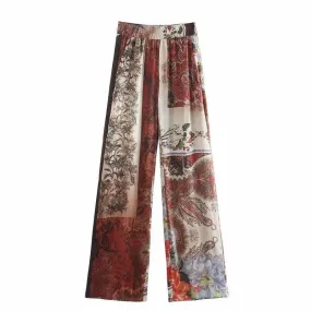 HIGH WAIST PATCHWORK BAGGY PANTS