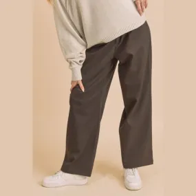High Waist Wide Leg Pants with Side Pockets