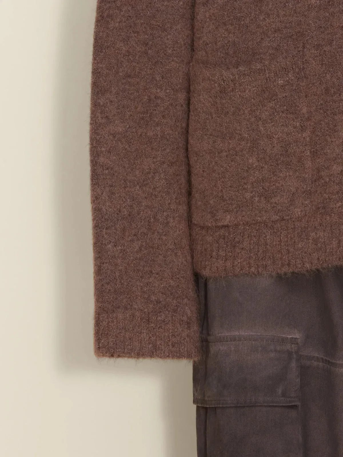 HOLZWEILER TINE FLUFFY CARDIGAN DK. BROWN
