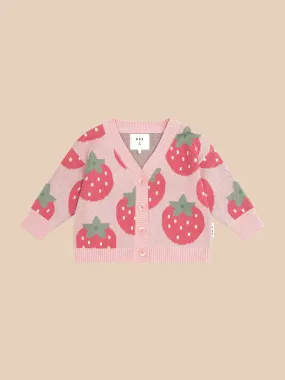 HUXBABY BERRY BOXY CARDI