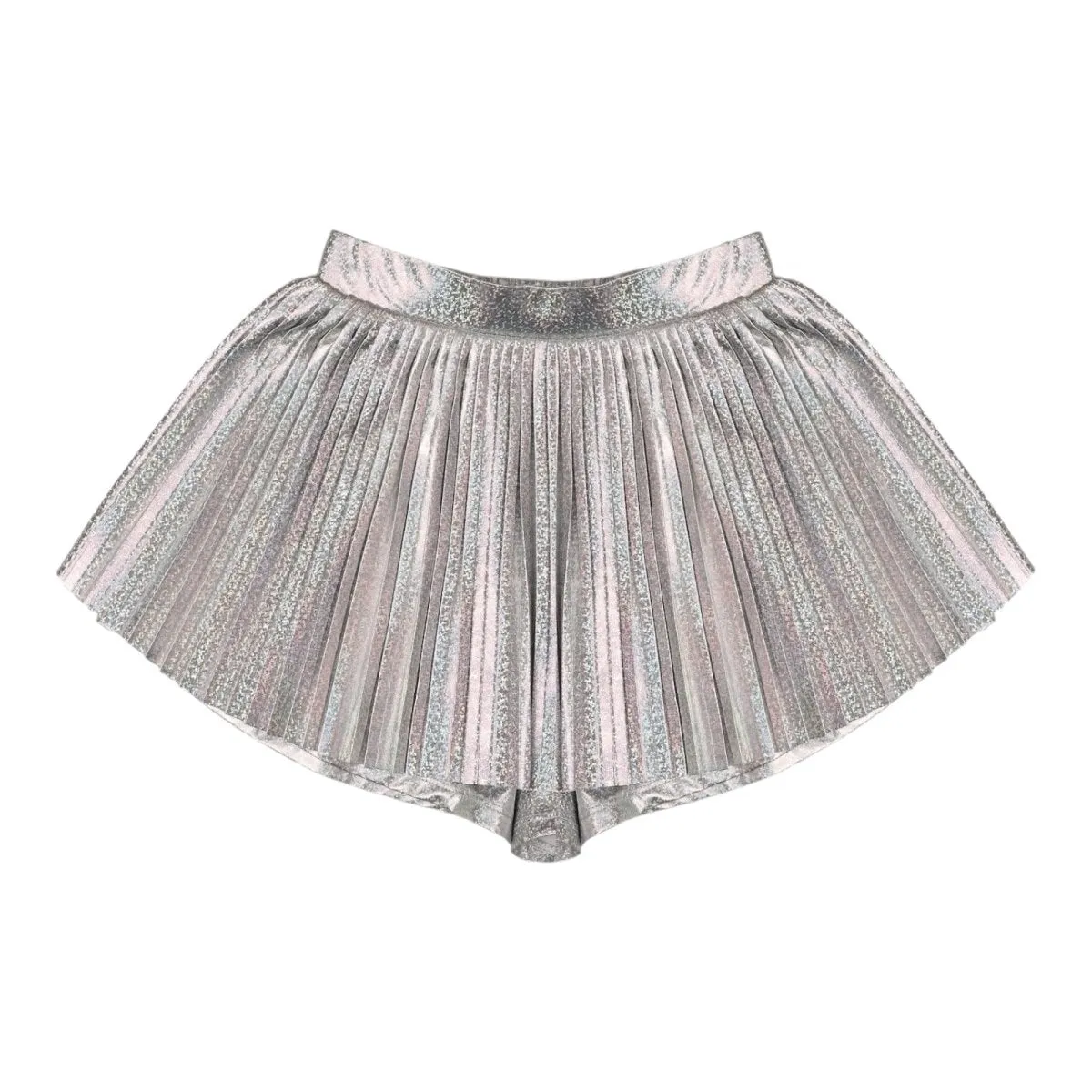 IRIDESCENT PLEATED SKORT