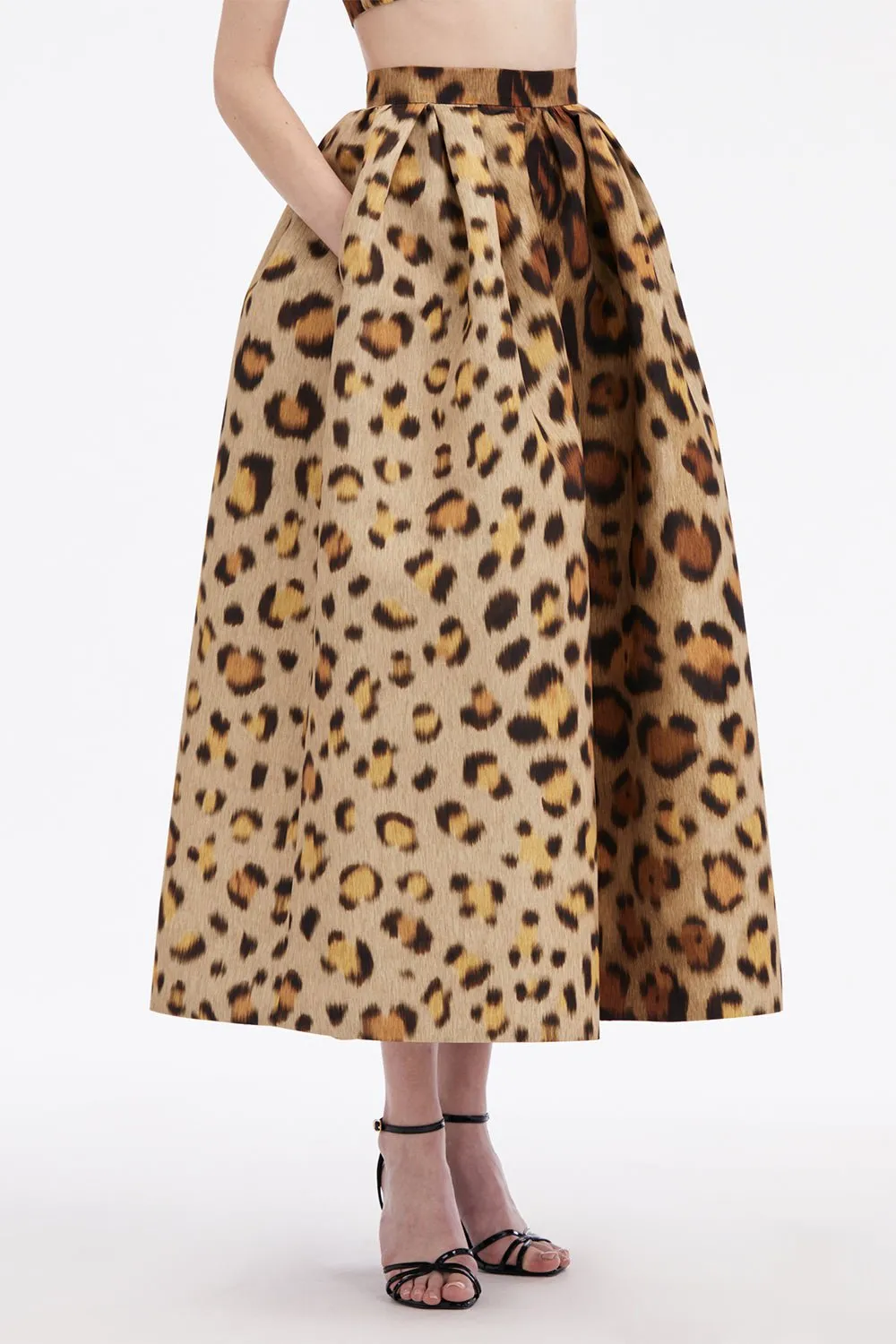 Jaguar Pleated Full Skirt