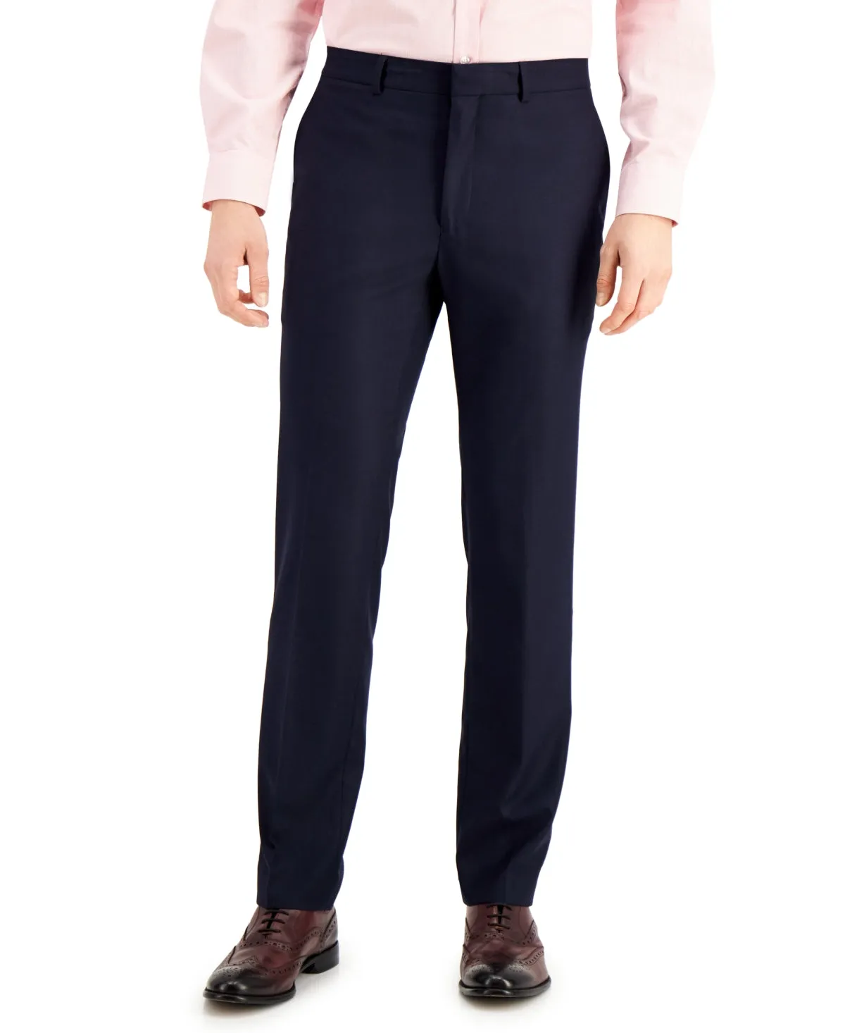 Kenneth Cole Reaction Mens Slim fit Dress Pants 32 / 32 Blue Solid