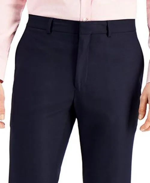Kenneth Cole Reaction Mens Slim fit Dress Pants 32 / 32 Blue Solid